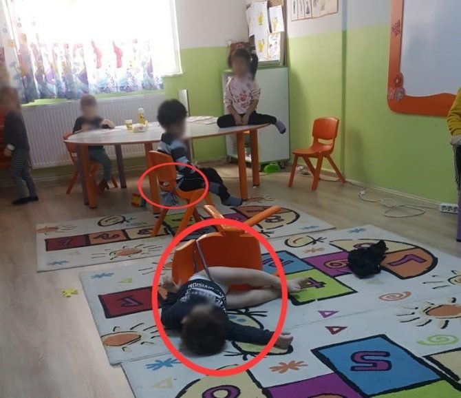 Çocukların sandalyeye bağlandığı kurum sessizliğini bozdu