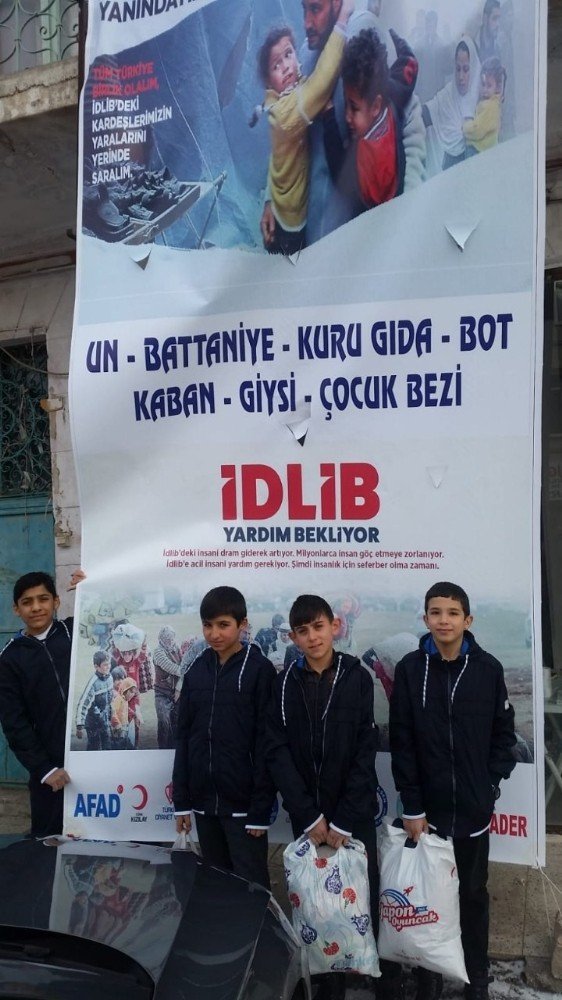 Sivaslı öğrencilerden İdlib’e yardım kampanyasına destek