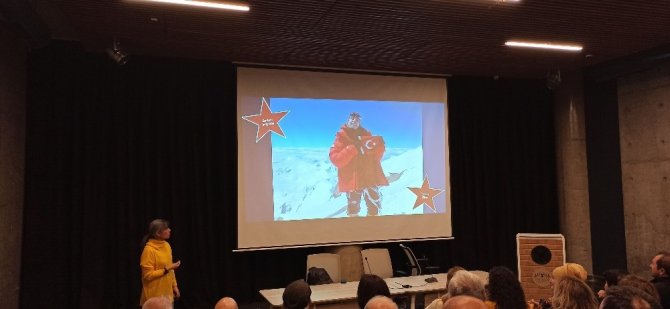 Kar leoparı Esin Handal, Bursalı dağcılara tecrübelerini anlattı