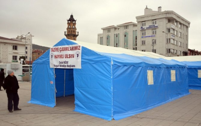 Belediye’den taziye çadırı hizmeti