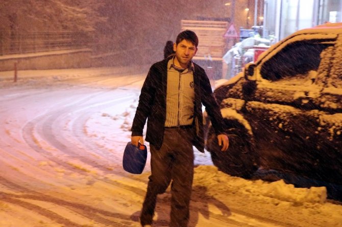 Nevşehir’de kar yağışı etkili oluyor