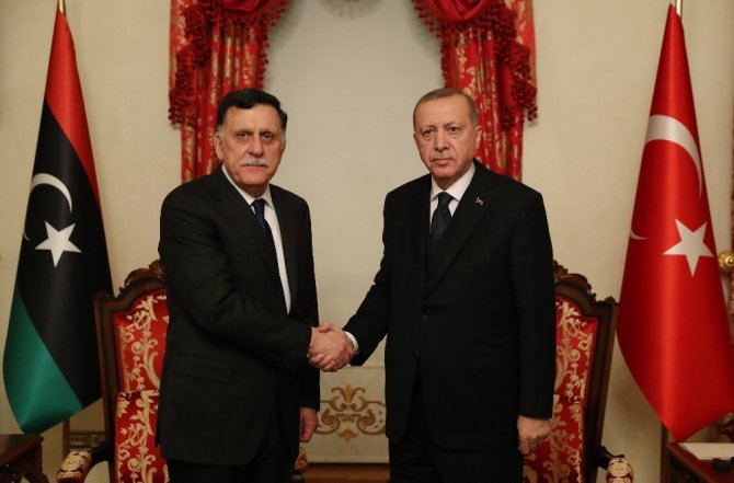 Cumhurbaşkanı Erdoğan, Sarraj’ı kabul etti