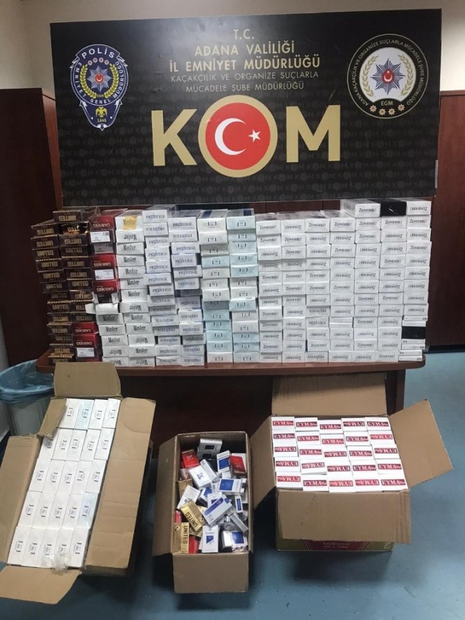 Adana’da 4 bin 410 paket kaçak sigara ele geçirildi