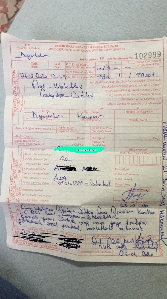 Patenle trafiği tehlikeye atan gence 598 lira para cezası