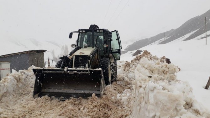 Beytüşşebap’ta kar nedeni ile kapanan köy yolları açılıyor