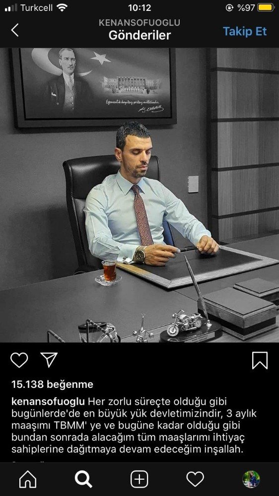 AK Parti’li vekil Sofuoğlu, 3 aylık maaşını TBMM’ye bağışladı