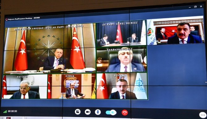 Başkan Gürkan, Malatya’dan video konferansa katıldı