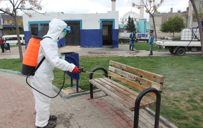 Eyyübiye’de dezenfekte seferberliği devam ediyor