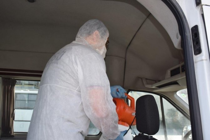 Kayseri OSB, Korona virüse karşı servis araçlarını ücretsiz dezenfekte ediyor
