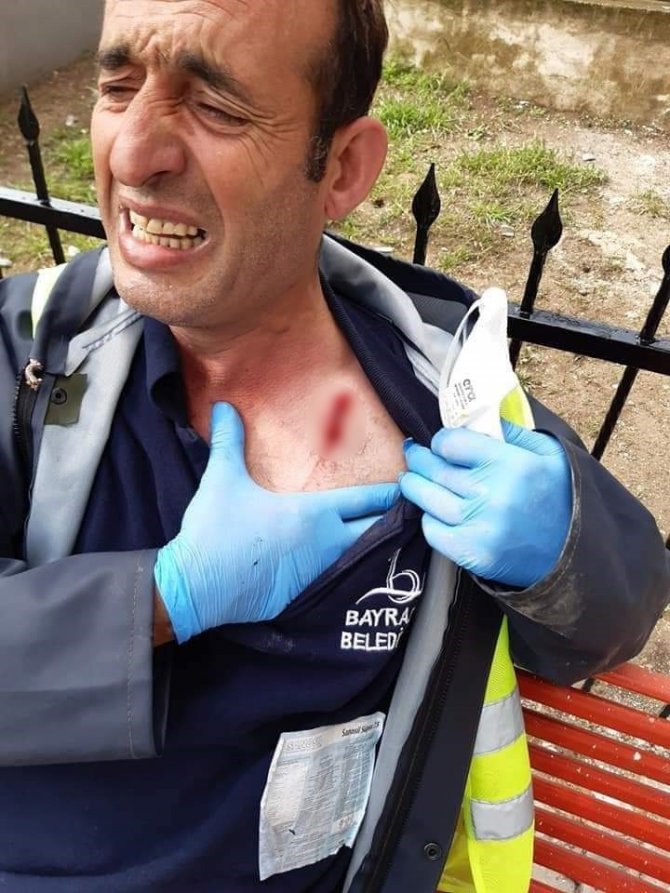 Belediye çalışanı dezenfekte çalışmaları sırasında saldırıya uğradı