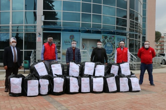 3 bin 350 adet siper maske kamu çalışanlarına teslim edildi