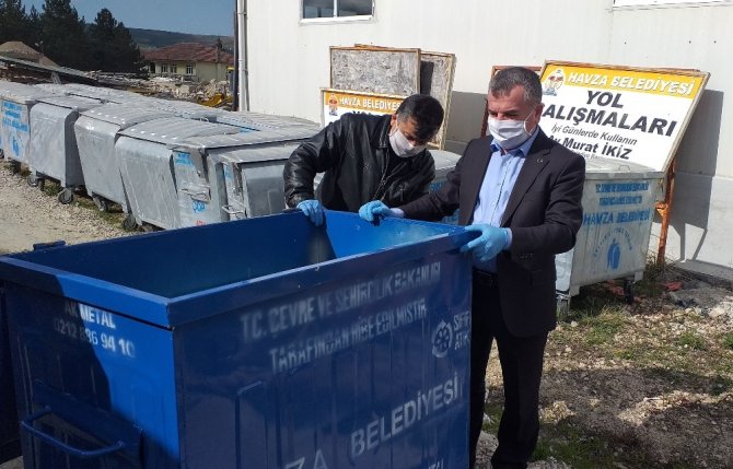 Havza Belediyesi’ne 100 çöp konteyneri