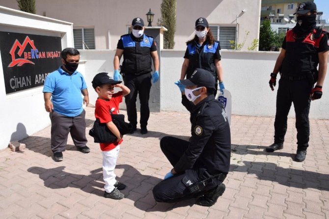 6 yaşına giren Adem Efe’nin polis olma hayali ayağına geldi