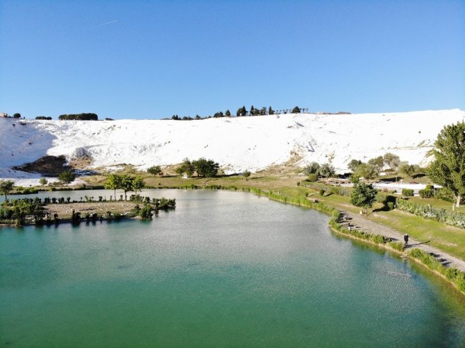 Pamukkale en güzel beyazlığı ile 1 Haziran’a hazır