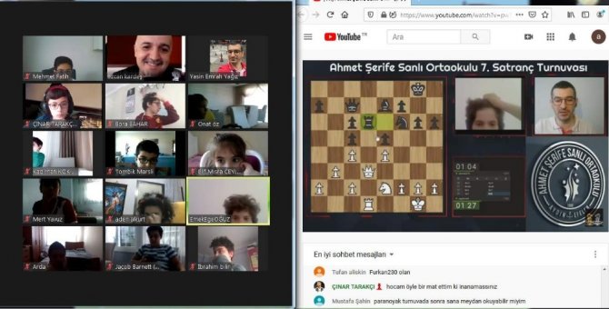Geleneksel satranç turnuvası online olarak yapıldı