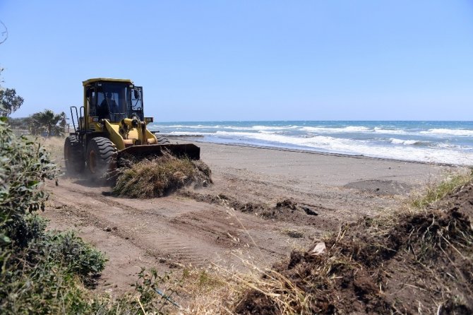 Büyükşehir Belediyesi, Mersin sahillerini temizliyor