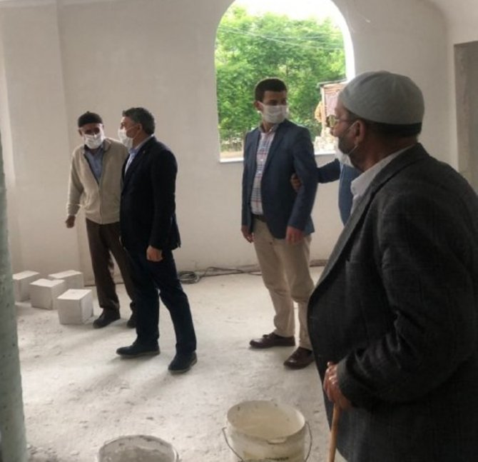 Başkan Şayir, İmam-ı Şafii Camii inşaatını inceledi