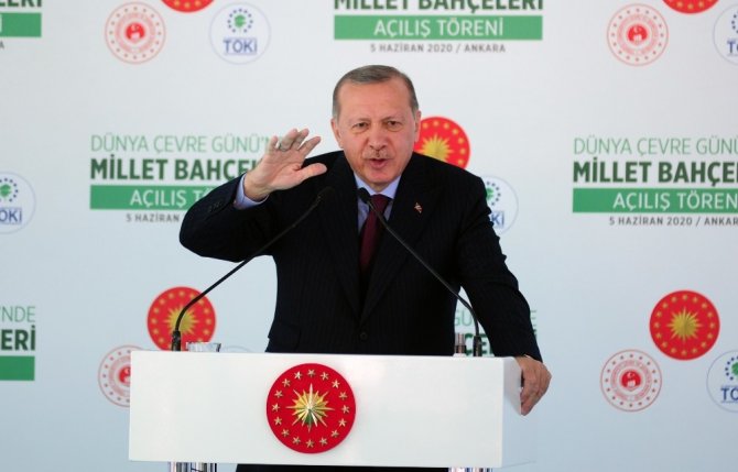 Cumhurbaşkanı Erdoğan, millet bahçelerinin açılışını yaptı
