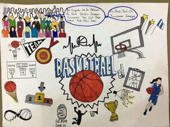 Yunusemreli sporcular resimle basketbolu anlattı