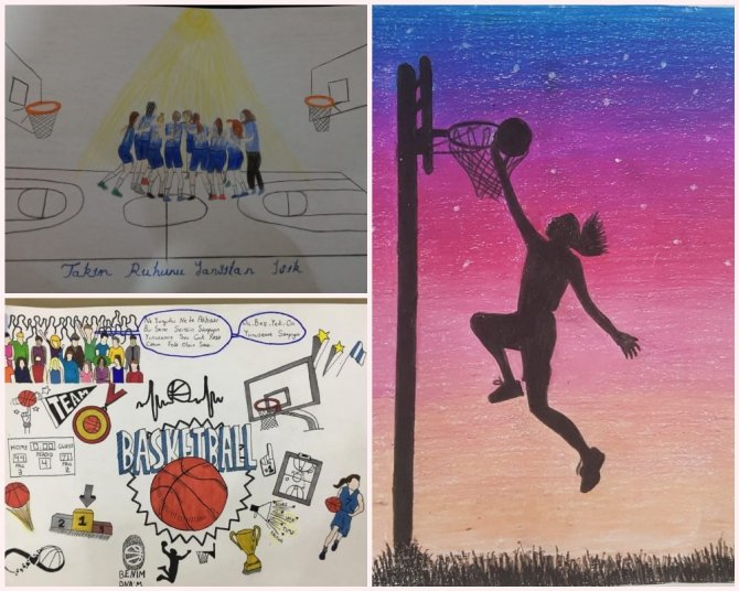 Yunusemreli sporcular resimle basketbolu anlattı